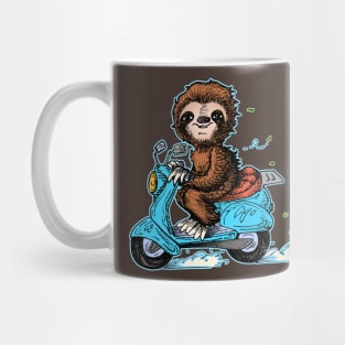 Scootin' Sloth Moped Mug